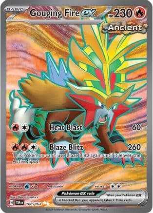 Gouging Fire ex - 188/162 — SV05: Temporal Forces Pokémon TCG card by 5ban Graphics