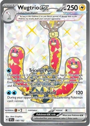 Wugtrio ex - 190/162 — SV05: Temporal Forces Pokémon TCG card by 5ban Graphics