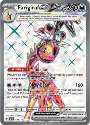 Farigiraf ex - 194/162 — SV05: Temporal Forces Pokémon TCG card by 5ban Graphics