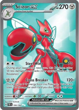 Scizor ex - 195/162 — SV05: Temporal Forces Pokémon TCG card by Eske Yoshinob