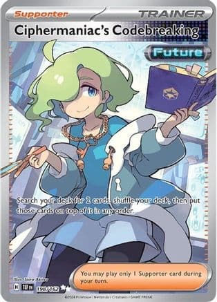 Ciphermaniac's Codebreaking - 198/162 — SV05: Temporal Forces Pokémon TCG card by Taira Akitsu