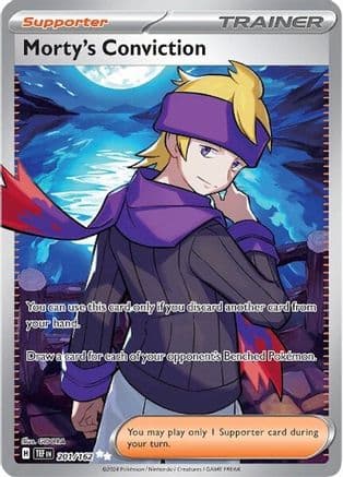 Morty's Conviction - 201/162 — SV05: Temporal Forces Pokémon TCG card by GIDORA