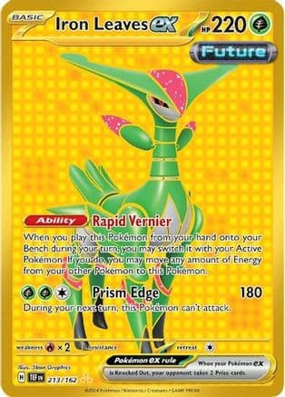 Iron Leaves ex - 213/162 — SV05: Temporal Forces Pokémon TCG card by 5ban Graphics