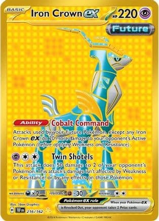 Iron Crown ex - 216/162 — SV05: Temporal Forces Pokémon TCG card by 5ban Graphics