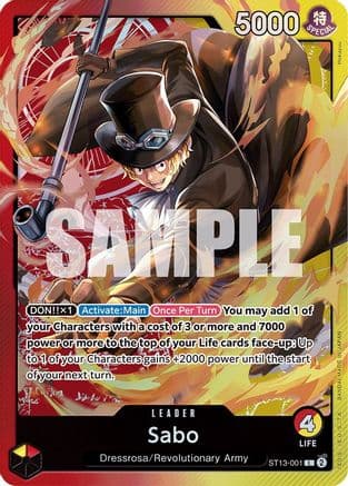 Sabo (001) — Ultra Deck: The Three Brothers One Piece Card Game card by Eiichiro Oda
