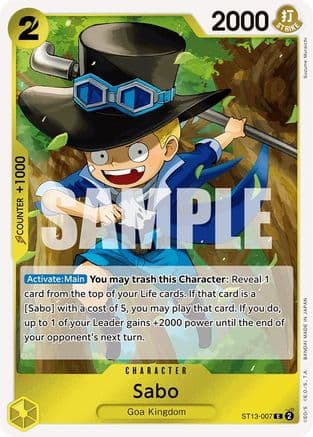 Sabo (007) — Ultra Deck: The Three Brothers One Piece Card Game card by Suzume Murata