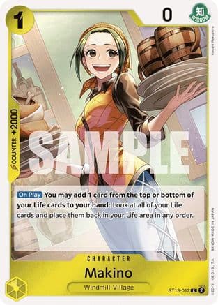 Makino — Ultra Deck: The Three Brothers One Piece Card Game card by Koushi Rokushiro