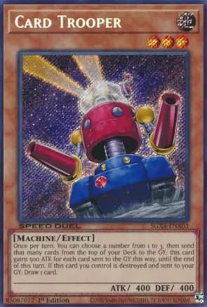 Card Trooper (Secret Rare) — Speed Duel GX: Midterm Destruction