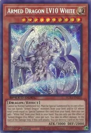Armed Dragon LV10 White (Secret Rare) — Speed Duel GX: Midterm Destruction
