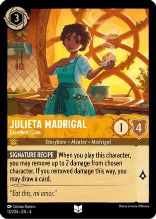 Julieta Madrigal - Excellent Cook — Ursula's Return Disney Lorcana card by Cristian Romero