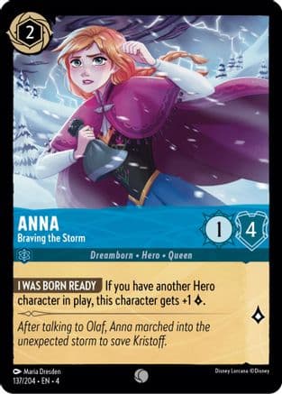 Anna - Braving the Storm — Ursula's Return Disney Lorcana card by Maria Dresden