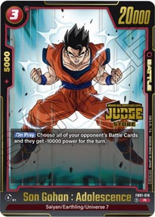 Son Gohan : Adolescence (Judge Pack (Store Judge) 01) — Tournament and Championship Promos