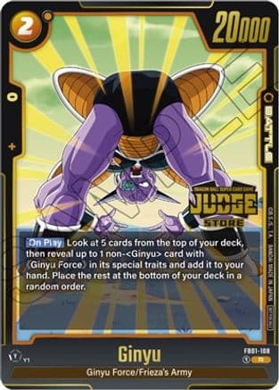 Ginyu - FB01-108 (Judge Pack (Store Judge) 01) — Tournament and Championship Promos