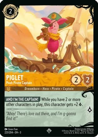 Piglet - Pooh Pirate Captain (223/204) — Illumineer's Quest: Deep Trouble