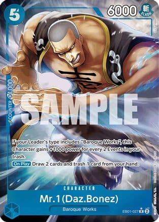 Mr. 1 (Daz.Bonez) (Alternate Art) — Extra Booster: Memorial Collection
