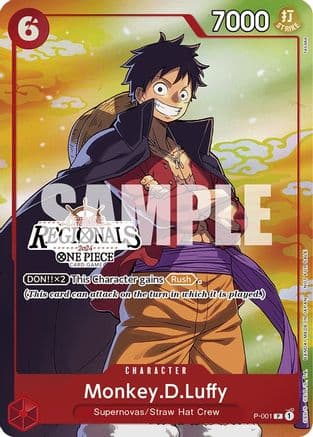 Monkey.D.Luffy (001) (Offline Regional 2024 Vol. 2) [Participant] — One Piece Promotion Cards