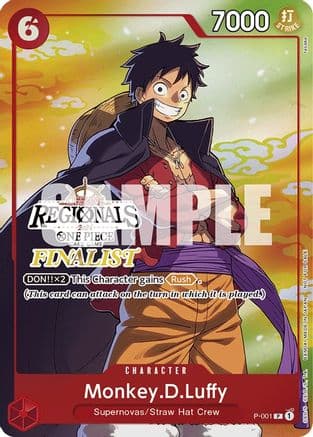 Monkey.D.Luffy (001) (Online Regional 2024 Vol. 2) [Finalist] — One Piece Promotion Cards