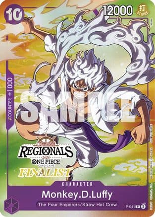 Monkey.D.Luffy (041) (Online Regional 2024 Vol. 2) [Finalist] — One Piece Promotion Cards