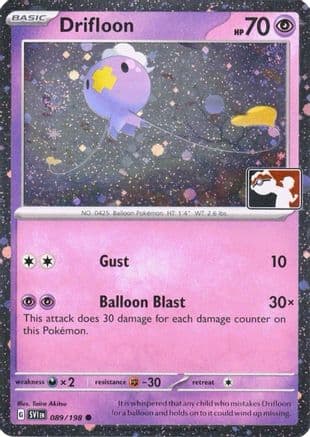 Drifloon - 089/198 (Cosmos Holo) — Prize Pack Series Cards Pokémon TCG card by Taira Akitsu
