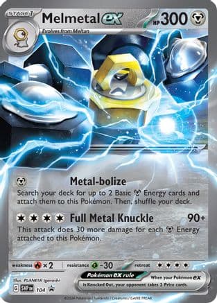 Melmetal ex - 104 — SV: Scarlet & Violet Promo Cards Pokémon TCG card by PLANETA Igarashi