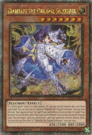 Diabellze the Original Sinkeeper (Quarter Century Secret Rare) — Yu-Gi-Oh! card