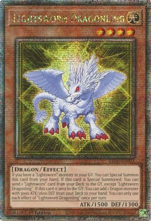 Lightsworn Dragonling (Quarter Century Secret Rare) — Yu-Gi-Oh! card