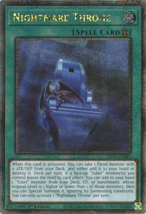 Nightmare Throne (Quarter Century Secret Rare) — Yu-Gi-Oh! card