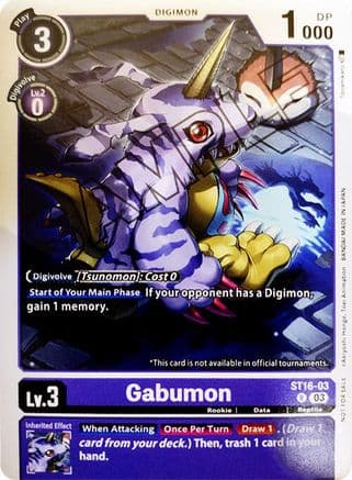 Gabumon (Demo Deck Exclusive) — Digimon Demo Deck Exclusive Cards