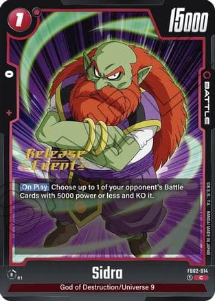 Sidra — Blazing Aura Release Event Cards