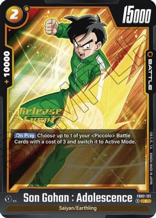 Son Gohan : Adolescence - FB02-121 — Blazing Aura Release Event Cards