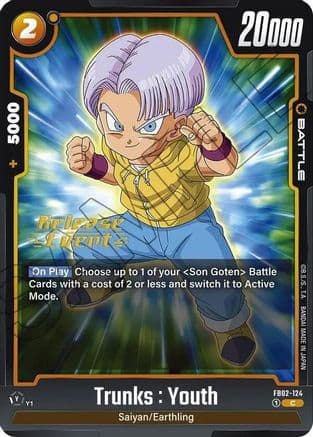 Trunks : Youth — Blazing Aura Release Event Cards