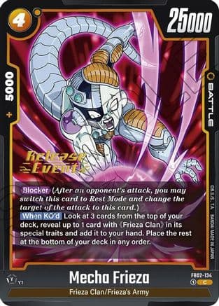 Mecha Frieza — Blazing Aura Release Event Cards