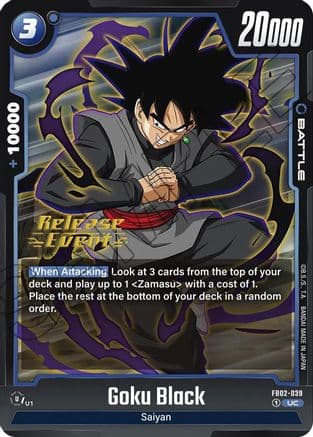 Goku Black - FB02-039 — Blazing Aura Release Event Cards