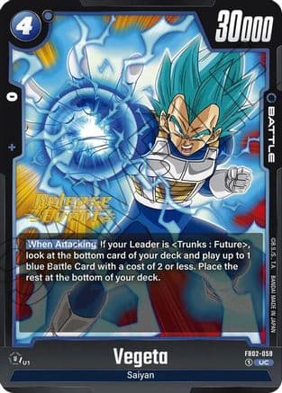 Vegeta - FB02-059 — Blazing Aura Release Event Cards