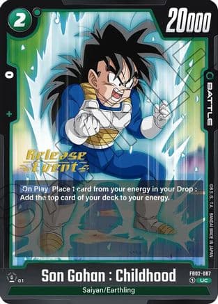 Son Gohan : Childhood - FB02-087 — Blazing Aura Release Event Cards