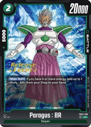 Paragus : BR — Blazing Aura Release Event Cards