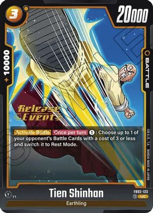 Tien Shinhan - FB02-123 — Blazing Aura Release Event Cards