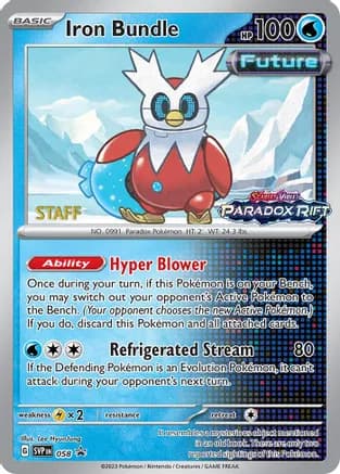 Iron Bundle - 058 (Prerelease) [Staff] — SV: Scarlet & Violet Promo Cards