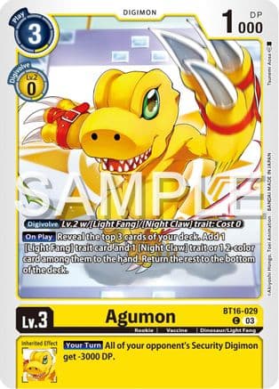 Agumon — Beginning Observer Digimon Card Game card by Tsunemi Aosa
