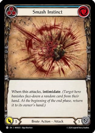 Smash Instinct (Blue) — Armory Deck: Kayo Flesh and Blood card by Olga Khariton