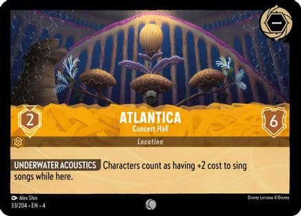 Atlantica - Concert Hall — Ursula's Return Disney Lorcana card by Alex Shin