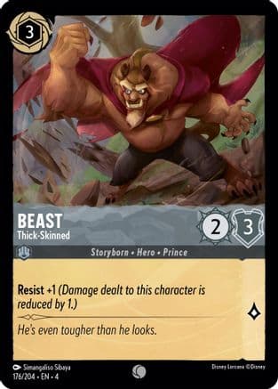 Beast - Thick-Skinned — Ursula's Return Disney Lorcana card by Simangaliso Sibaya