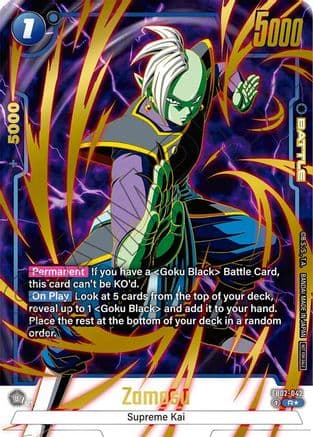 Zamasu - FB02-042 (Championship Pack 01) (Gold) — Tournament and Championship Promos