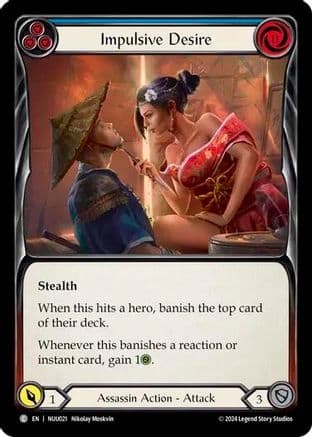 Impulsive Desire (Blue) — Blitz Deck: Part the Mistveil - Nuu Flesh and Blood card by Nikolay Moskvin