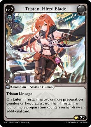 Tristan, Hired Blade — Mercurial Heart