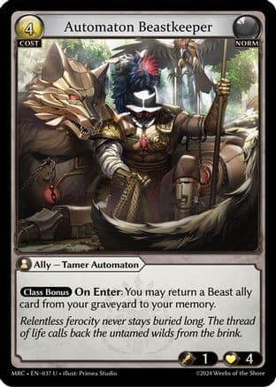 Automaton Beastkeeper — Mercurial Heart Grand Archive TCG card by Primea Studio