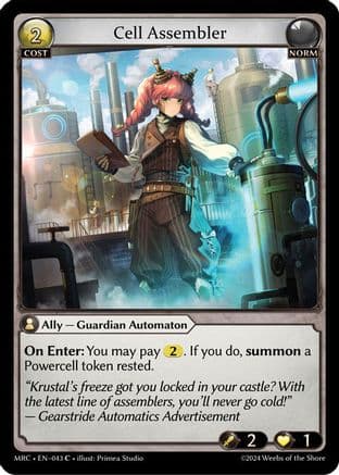 Cell Assembler — Mercurial Heart Grand Archive TCG card by Panna Studio