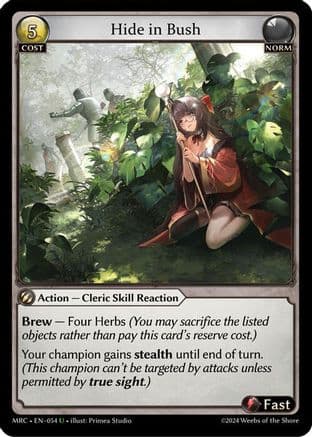 Hide in Bush — Mercurial Heart