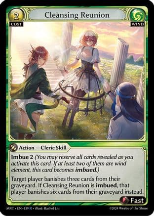 Cleansing Reunion — Mercurial Heart Grand Archive TCG card by Rachel Liu