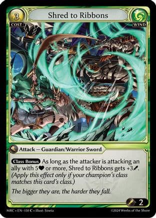 Shred to Ribbons — Mercurial Heart Grand Archive TCG card by Jerk Szrera